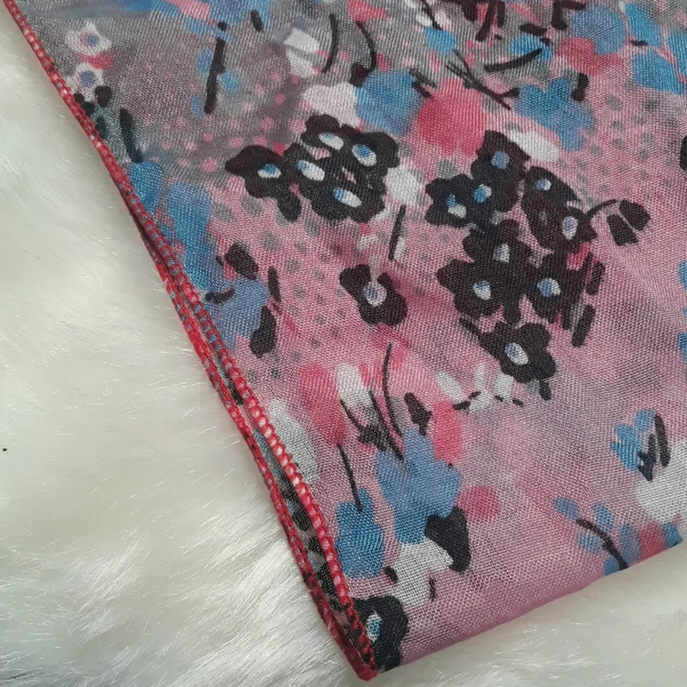 Floral eternity scarf women's 10 inches wide, 33 inches long (66 total)